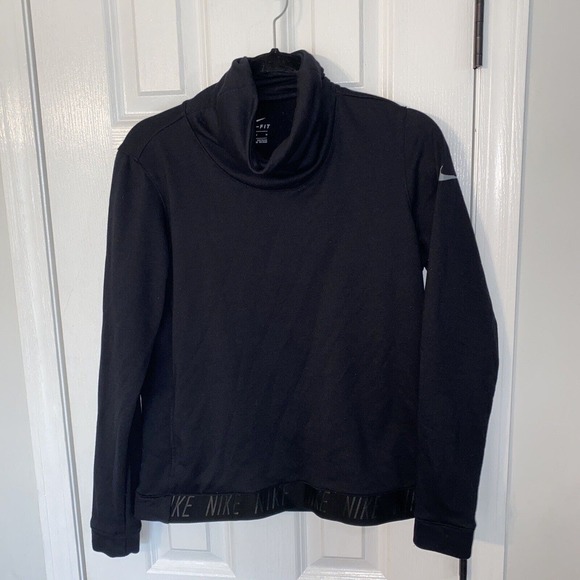 Nike Tops - Nike Funnel Neck Sweatshirt Women's Size M - Black Long Sleeve 860130-010